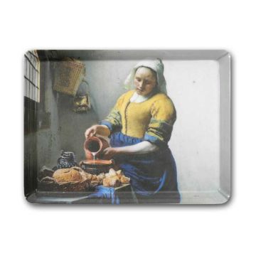 Medium tray with a "The Milkmaid" by Johannes Vermeer