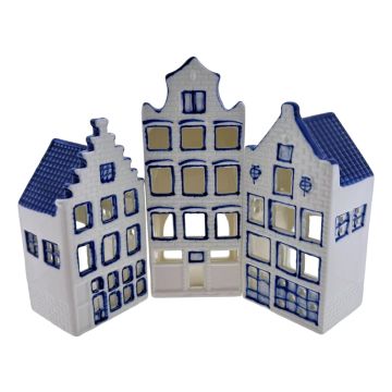 Waxinelichthouder Huisje - Set van 3 - Cadeauverpakt