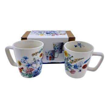 Koffiemokken set Wildbloemen - 2 stuks