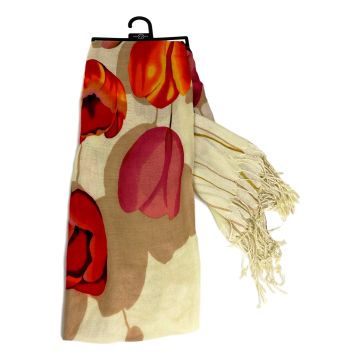 Robin Ruth Shawl "Tulips" Beige