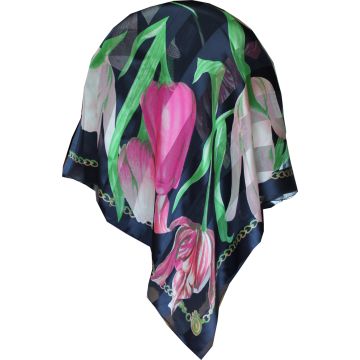 Shawl Tulip Chain, navy