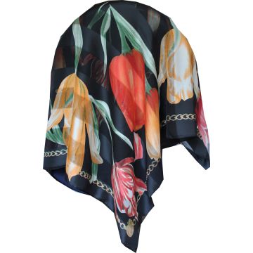 Shawl Tulip Chain, black