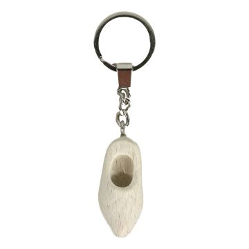 Sleutelhanger 1 blank houten klompje