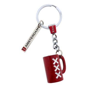 Sleutelhanger "Amsterdam XXX Beker Zilverkleurig"