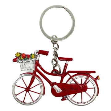 Sleutelhanger Fiets "Den Haag" , Rood