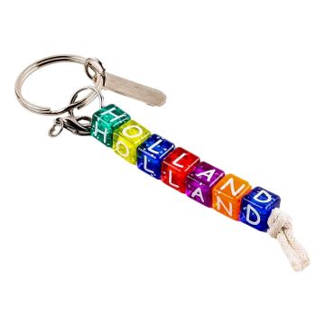 Sleutelhanger Gekleurde letterkralen - Holland