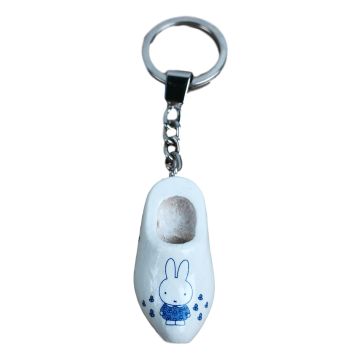 White Keychain "Miffy in Blue Dress" , 4cm