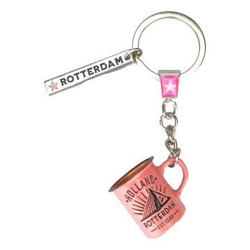 Sleutelhanger Mokje Rotterdam - Roze 