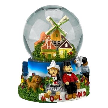 Waterbol paar op bankje 9 cm Holland