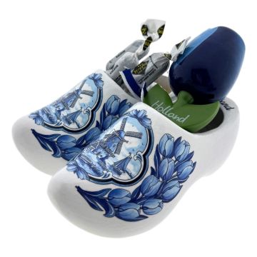 Blauw Snoepcadeau met Klompen en Snoep