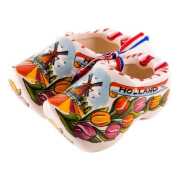 Set Tulpen Keramieken klompjes 10cm