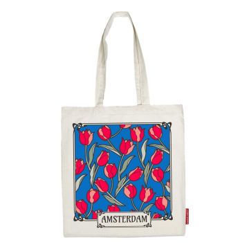 Katoenen Tas "Tulpen Gekleurd Amsterdam"