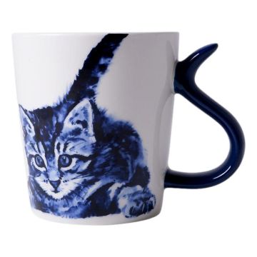 Mok Kattenstaart – Speels - Delfts Blauw 