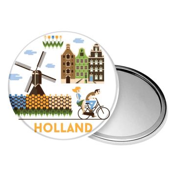 Pocket mirror "Dutch Icons"