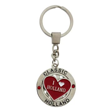 Sleutelhanger spinner i love Holland - rood