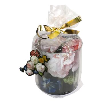 Stroopwafel geschenk "Stilleven met bloemen"