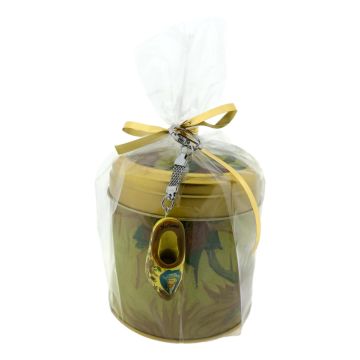 Stroopwafel Geschenk "Zonnebloemen" met sleutelhanger
