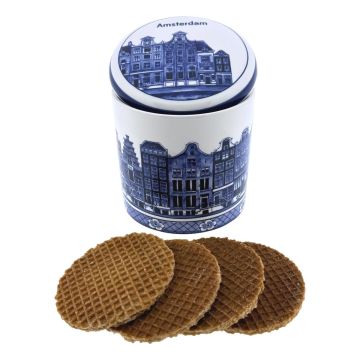 Syrup waffles in Amsterdam storage jar