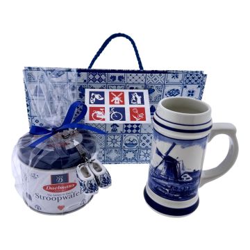 Cadeaupakket Holland – Bierpul en Stroopwafels