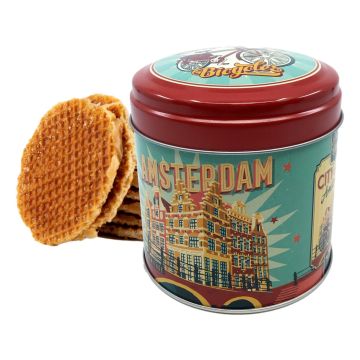 Stroopwafels in Blik "Vintage Amsterdam"