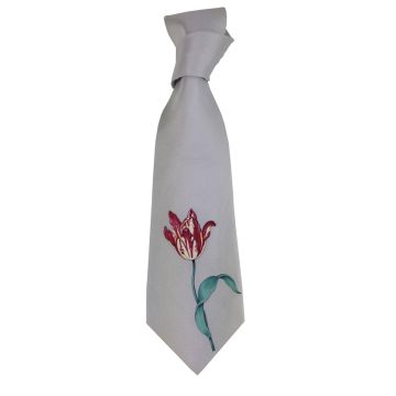 Stropdas Tulp Enkel, Zilvergrijs  