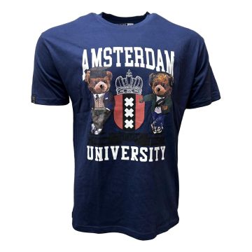 T-Shirt Amsterdam Bear University Blue