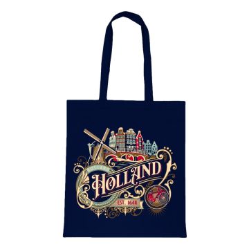 Katoenen Tas "Holland blauw"