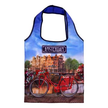 Opvouwbare Tas "Fiets op Brug Amsterdam"