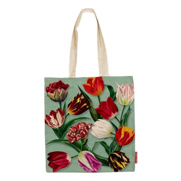 Tas Katoen  "Pretty Tulips Groen"