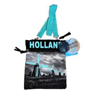 Robin Ruth Holland Schoudertasje met Molens / Blauw