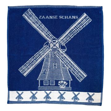 Keukenhanddoek Molen Zaanse Schans - Blauw