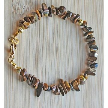 Armband Tijgeroog split kralen, 20cm.