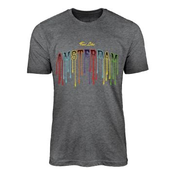 T-Shirt Feel Like Amsterdam - Grijs
