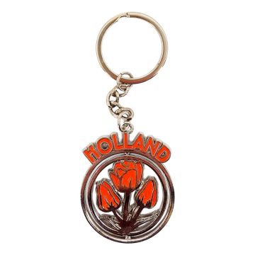 Sleutelhanger Oranje Tulp Spinner