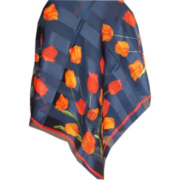 Shawl Tulip  Allover, navy