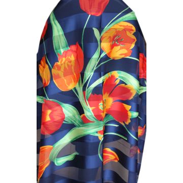 Shawl Tulip Design, navy