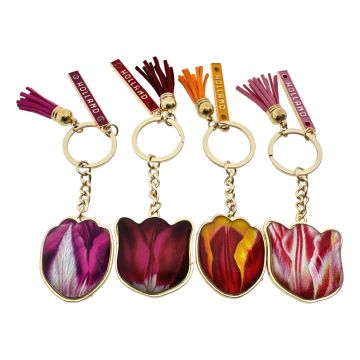 Set Sleutelhanger Pretty Tulips - 4 stuks - Holland