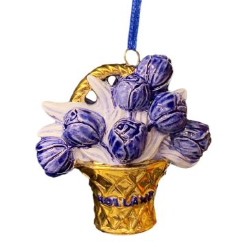 Kersthanger Tulpenmand goud