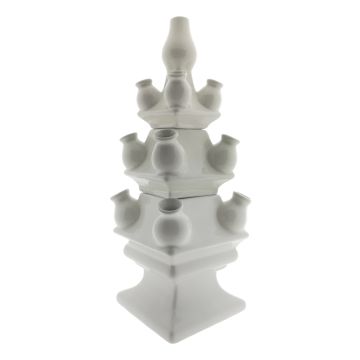 Tulpenvaas wit, 3 delig, 40 cm