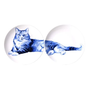 Wandbord Ontspannen Kat Tweeluik