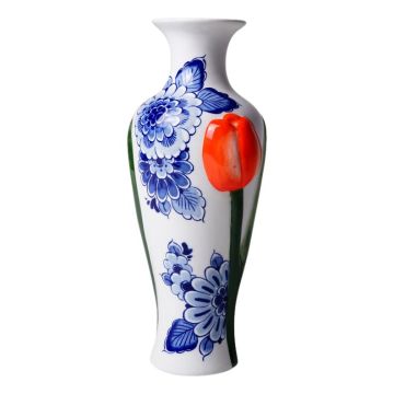 Keramieken Vaas Slank - 3D Tulp (20 cm)