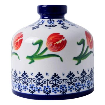 Ronde vaas met Oranje tulpen
