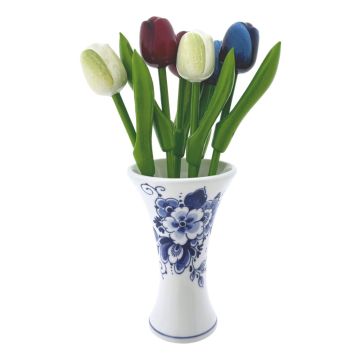 Vase with Flowers - Red/White/Blue