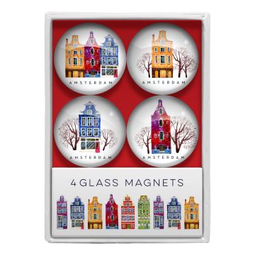 Box of Glass Magnets "Amsterdam"
