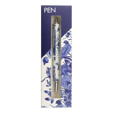 Ballpen in box,  Delft blue bird