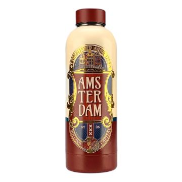 Waterfles Amsterdam - Rood / Goud