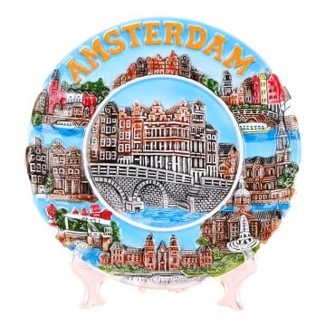 Wandbord Amsterdam Grachtengordel - 15 cm (medium)