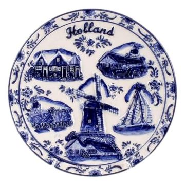 Wandbord Embossed Holland, 15 cm  (medium)