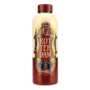Waterfles Rotterdam - Rood/Goud