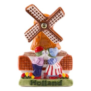 Magneet "Windmolen met Kussend Paar"